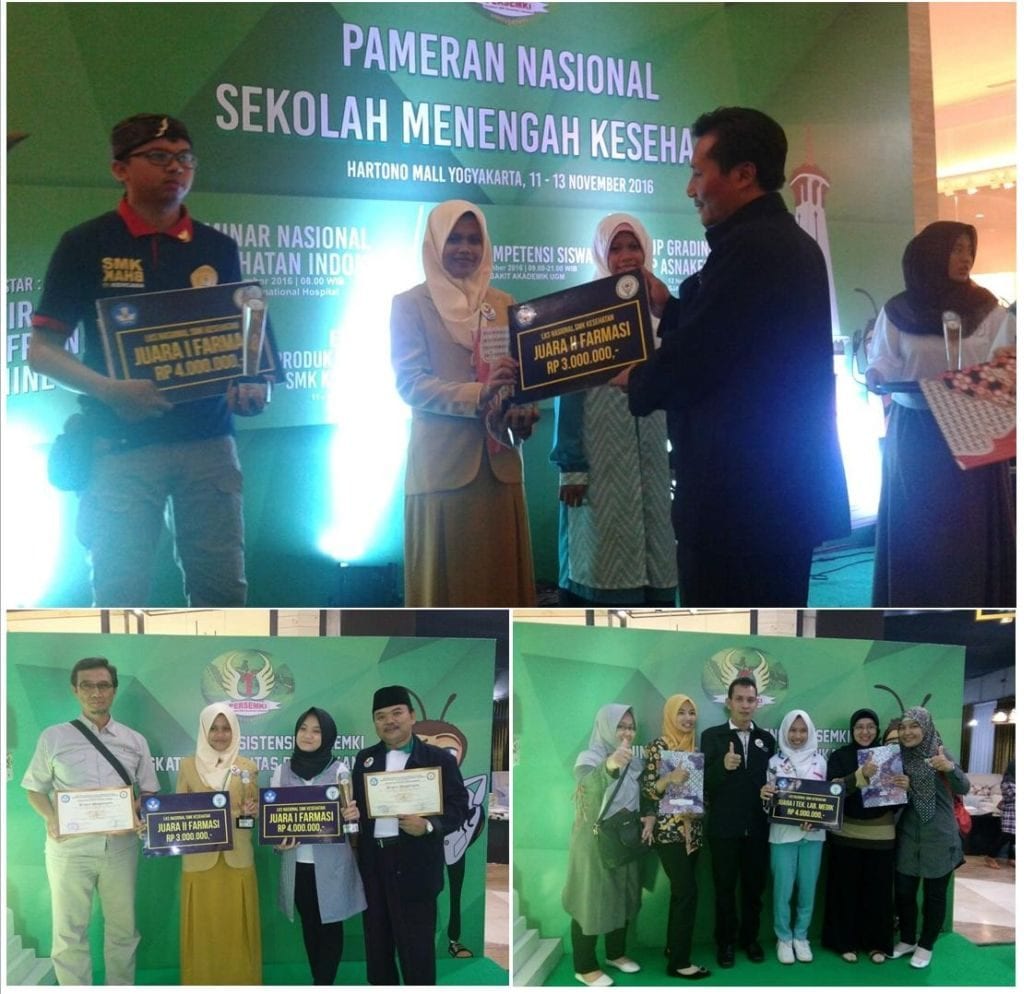 Peserta pemenang Lomba Kompetensi Siswa SMK Kesehatan Tingkat Nasional