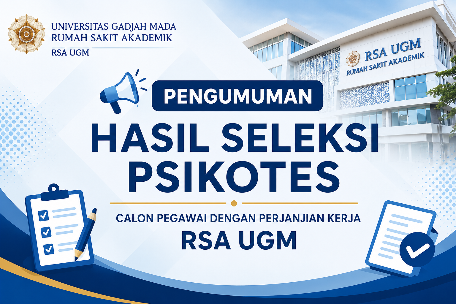 Pengumuman Rekrutmen RSA UGM