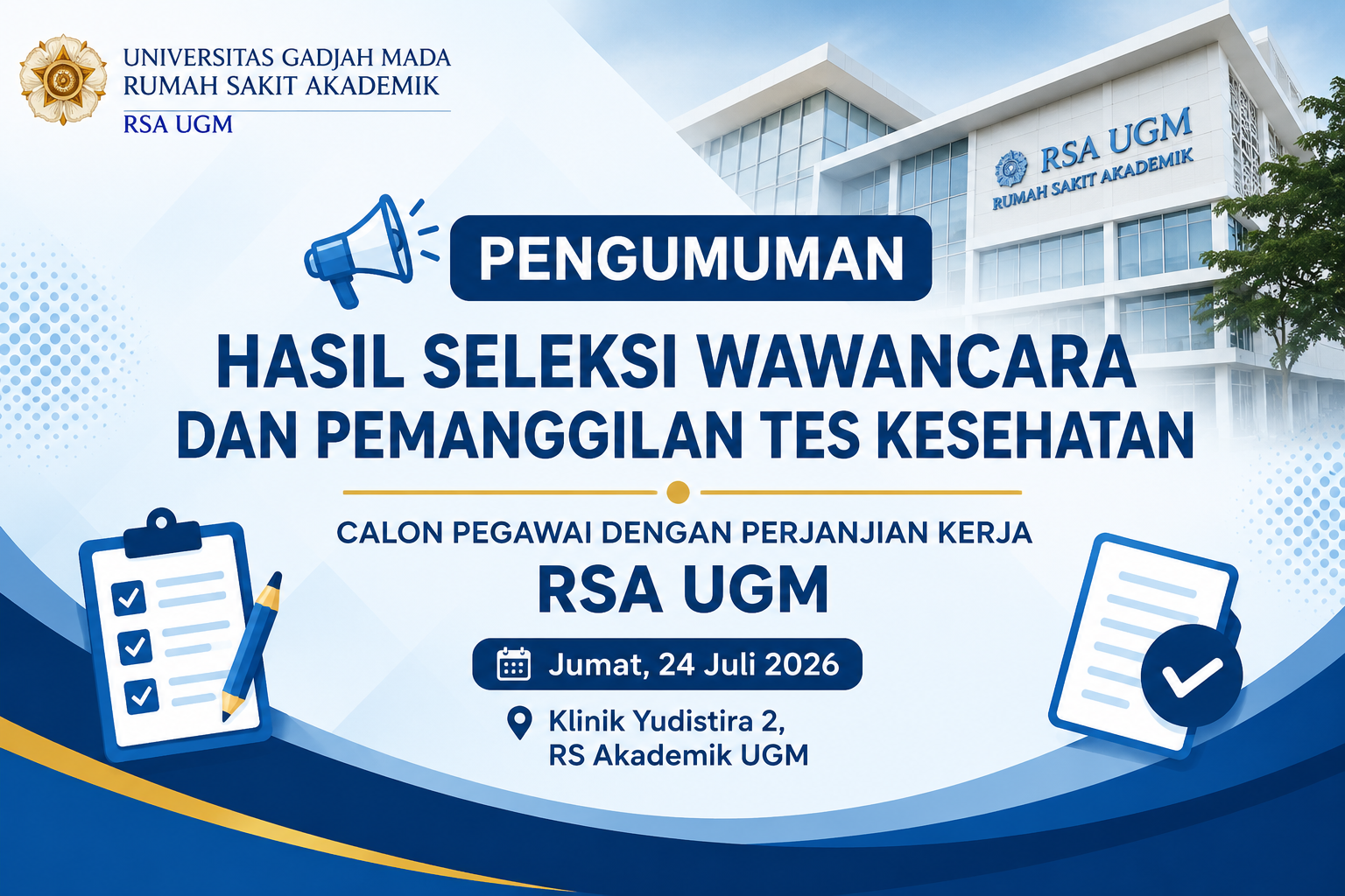 Pengumuman Rekrutmen RSA UGM