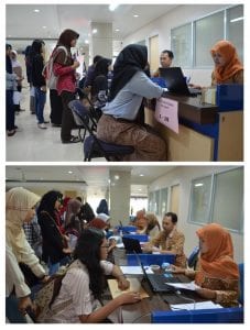 Antrian pendaftara MCU Mahasiswa baru FK UGM 2016