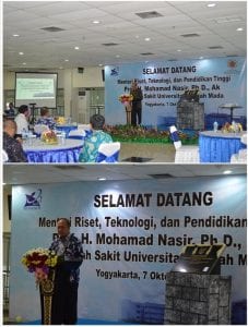 Sambutan Direktur Utama RS UGM dilanjutkan Pemberian Arahan dari Menteri Riset, Teknologi dan Pendidikan Tinggi