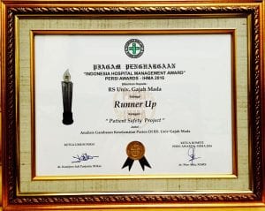 Juara Runner Up Kategori Patient Safety Project