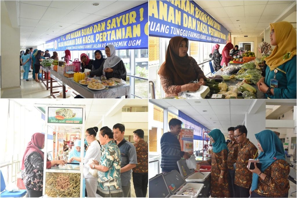 Bazar sayuran, buah, dan hasil olahan organik