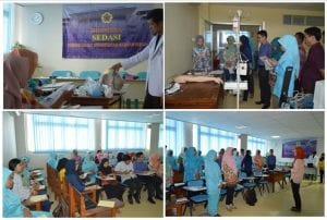 Latihan keterampilan dengan peserta Workshop Sedasi