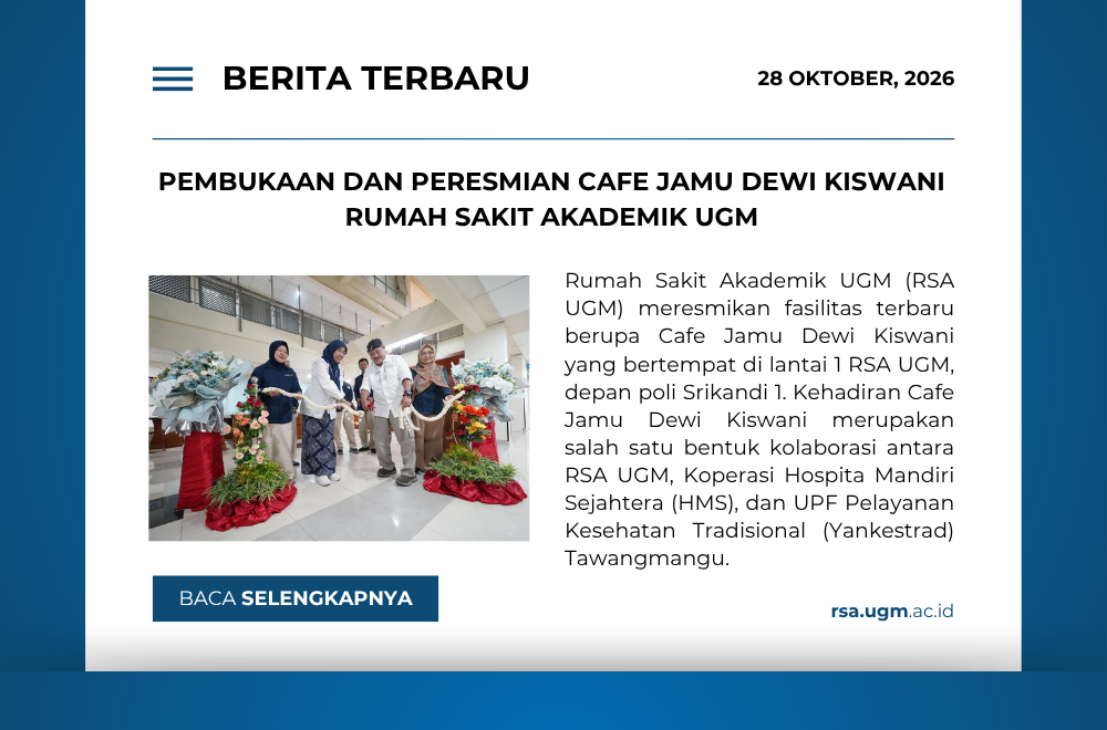 RSA UGM Resmikan Cafe Jamu Dewi Kiswani untuk Edukasi Kesehatan Tradisional