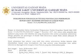 Pengumuman Pegawai RS UGM